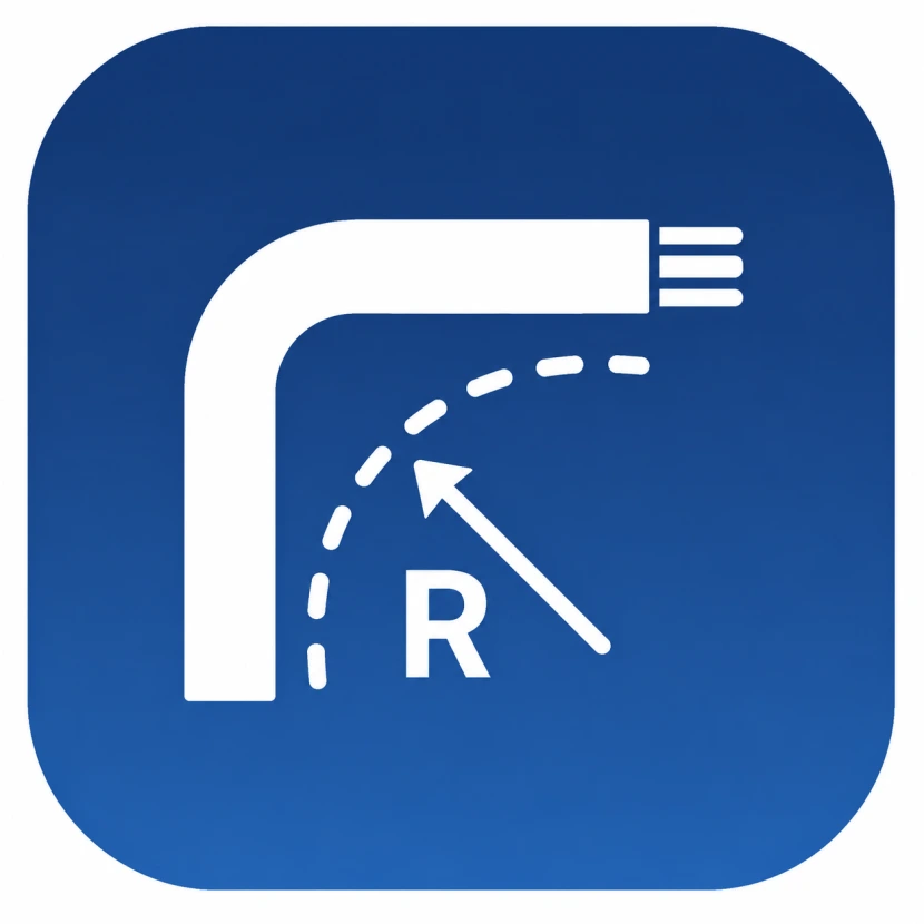 Cable bend radius calculator tool icon